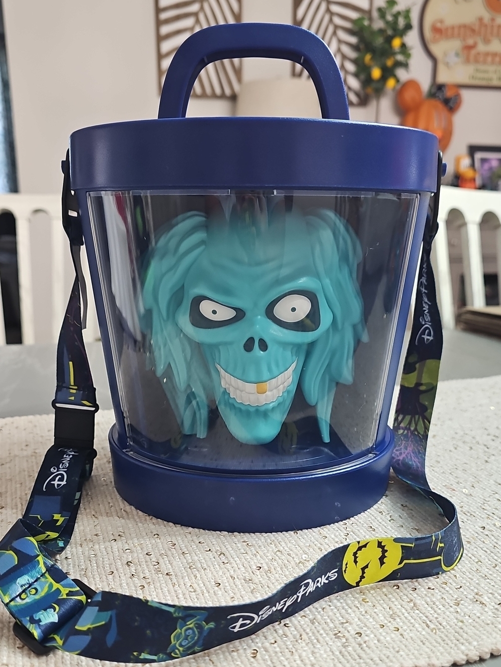 New! Disney World Haunted Mansion Hatbox Ghost Popcorn Bucket